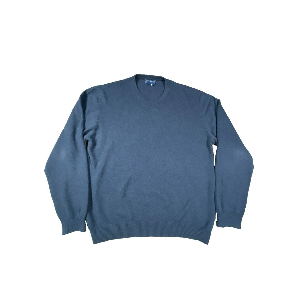 Joseph & Lyman Sweater Mens L Blue 100% Cashmere Knit Old Money Preppy Luxe